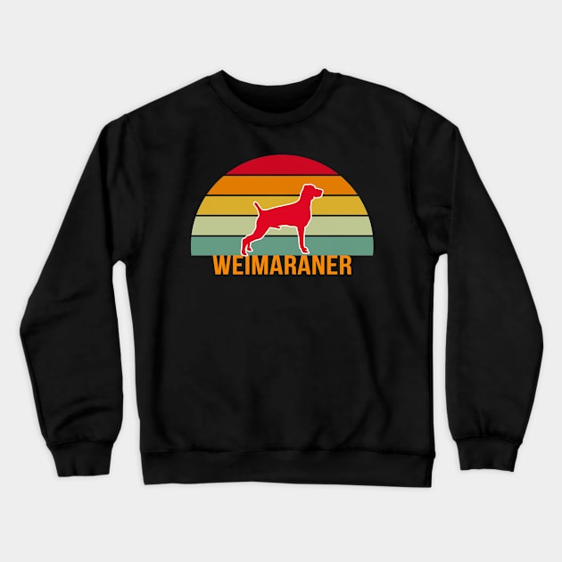 Weimaraner Vintage Silhouette Crewneck Sweatshirt by seifou252017